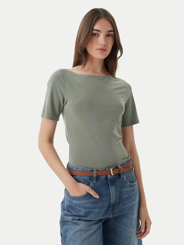 Only ONLY T-shirt Free 15367559 Zelena Regular Fit
