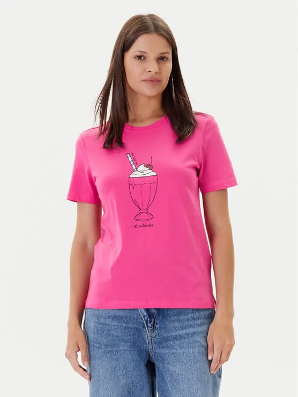 Only ONLY T-shirt Fun Life 15349901 Ružičasta Regular Fit
