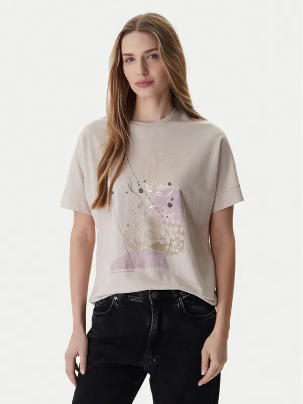 Only ONLY T-shirt Jany 15356044 Siva Regular Fit