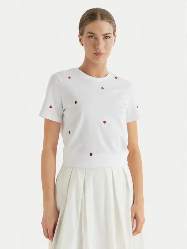 Only ONLY T-shirt Ketty 15288473 Bijela Regular Fit