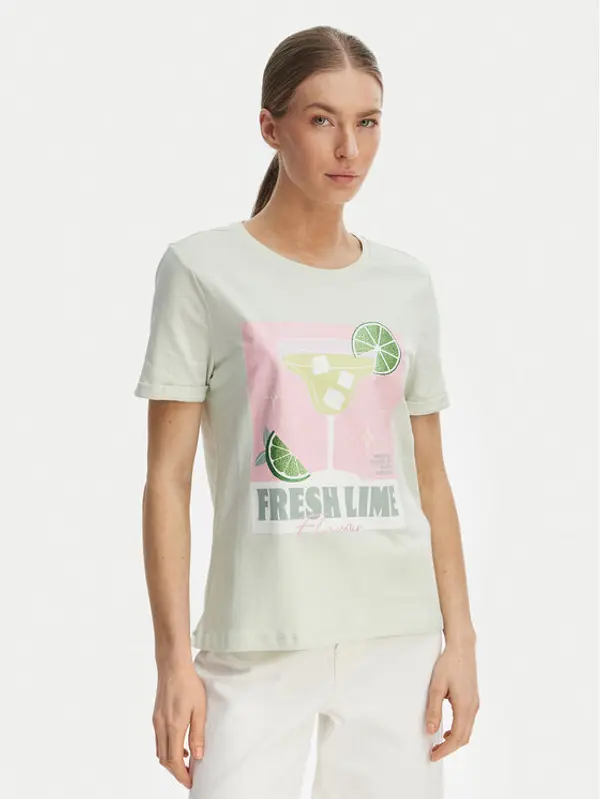 Only ONLY T-shirt Kita 15291465 Zelena Regular Fit