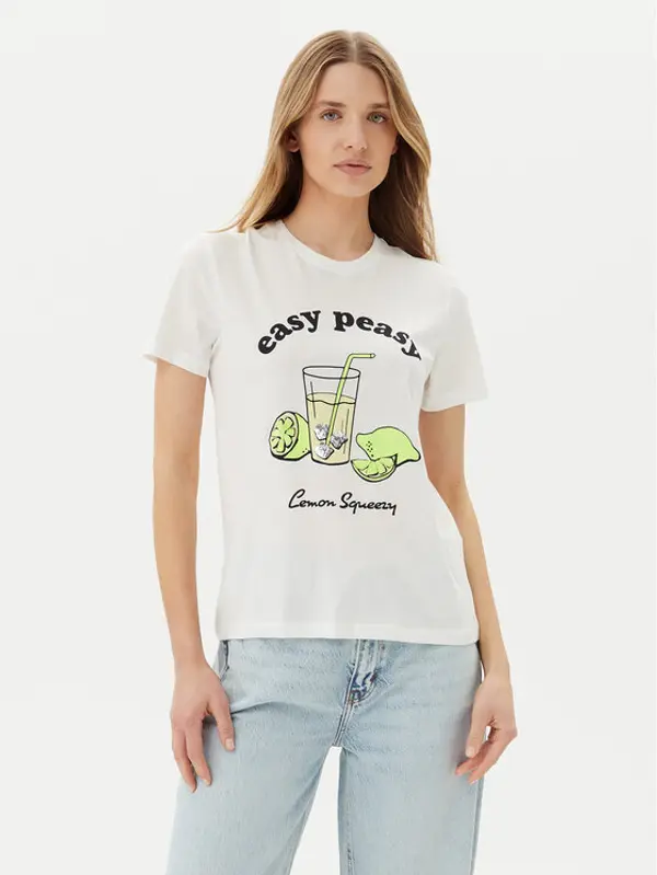 Only ONLY T-shirt Kita 15349150 Bijela Regular Fit