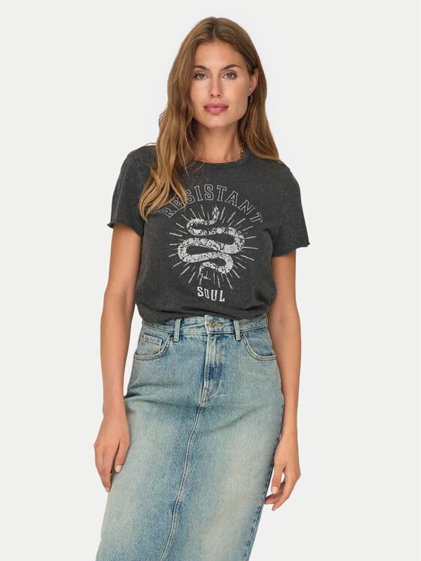 ONLY ONLY T-shirt Lucy 15215721 Siva Regular Fit