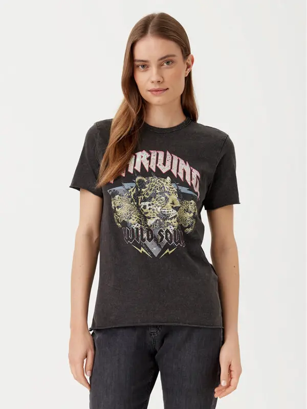Only ONLY T-shirt Lucy 15307412 Crna Regular Fit