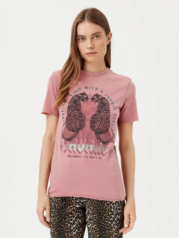 Only ONLY T-shirt Lucy 15307412 Ružičasta Regular Fit