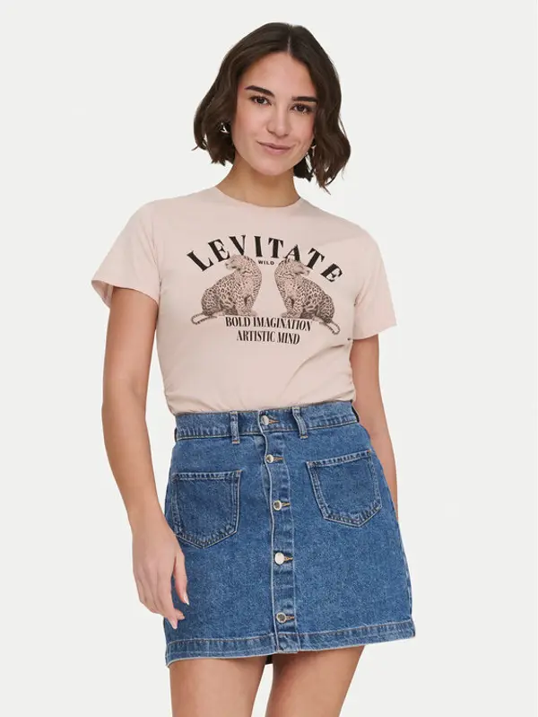 Only ONLY T-shirt Lucy 15346760 Ružičasta Regular Fit