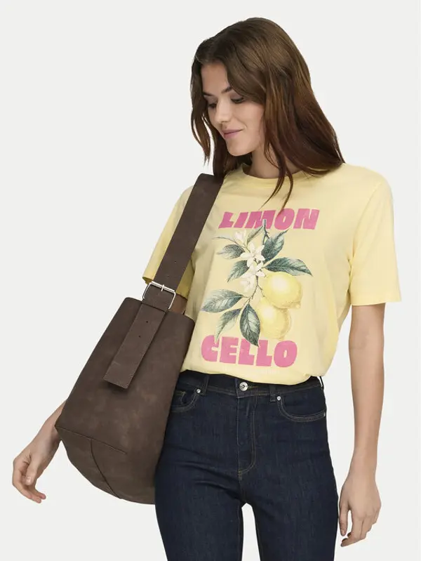Only ONLY T-shirt Lucy 15367829 Žuta Regular Fit