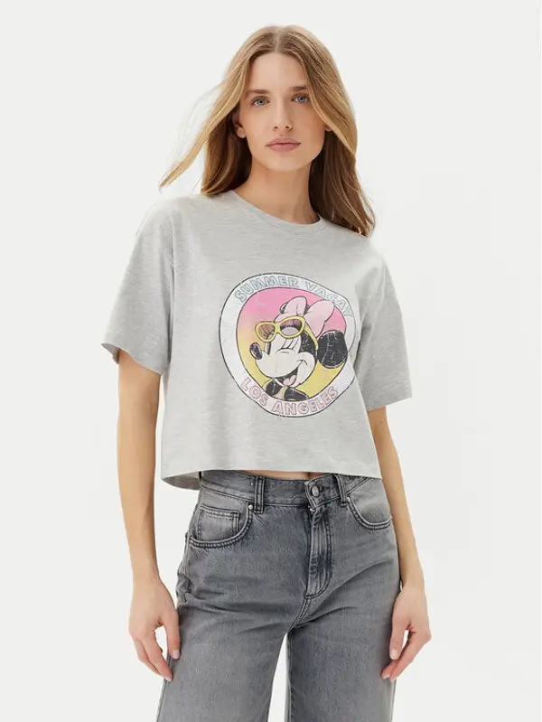 Only ONLY T-shirt Mickey Minnie 15348126 Siva Regular Fit