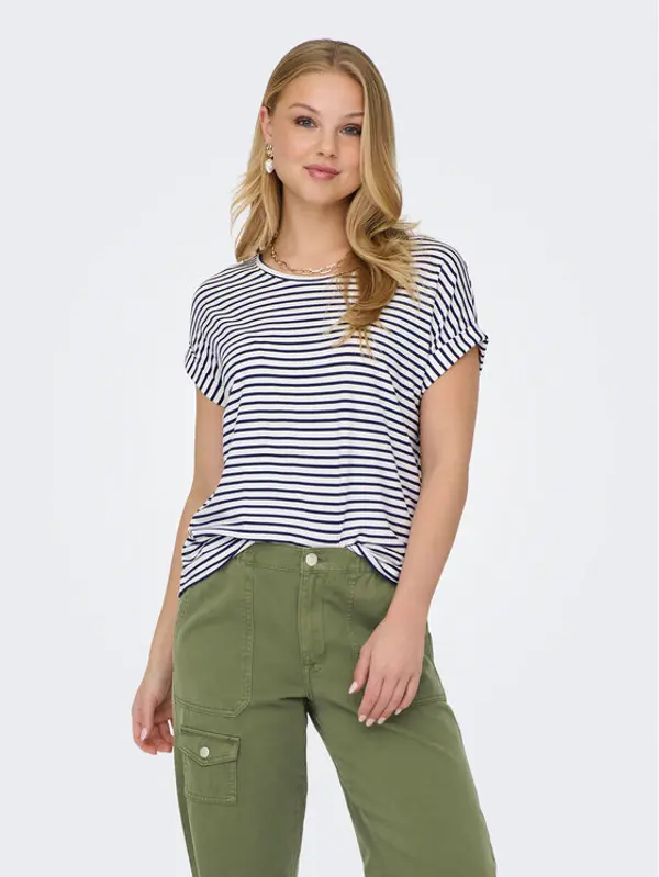 Only ONLY T-shirt Moster 15206243 Bijela Regular Fit