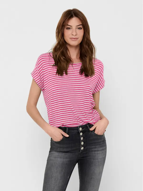 Only ONLY T-shirt Moster 15206243 Ružičasta Regular Fit