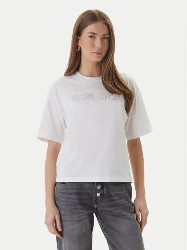 Only ONLY T-shirt Rhine 15368901 Bijela Boxy Fit
