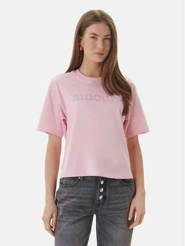 Only ONLY T-shirt Rhine 15368901 Ružičasta Boxy Fit