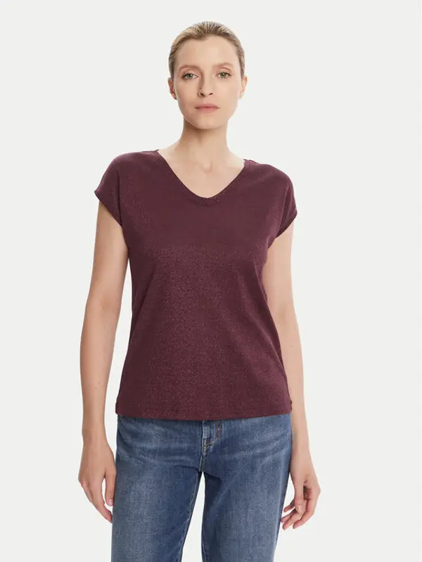 Only ONLY T-shirt Silvery 15136069 Tamnocrvena Loose Fit