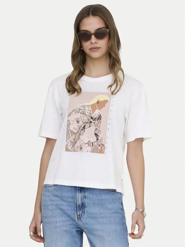 Only ONLY T-shirt Susan 15372179 Bijela Regular Fit