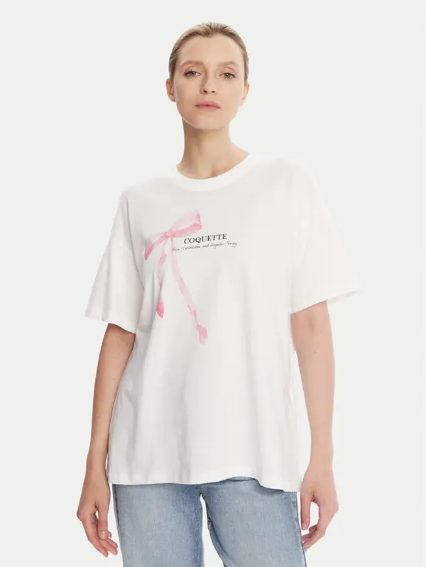 Only ONLY T-shirt Vivvi 15346761 Bijela Regular Fit