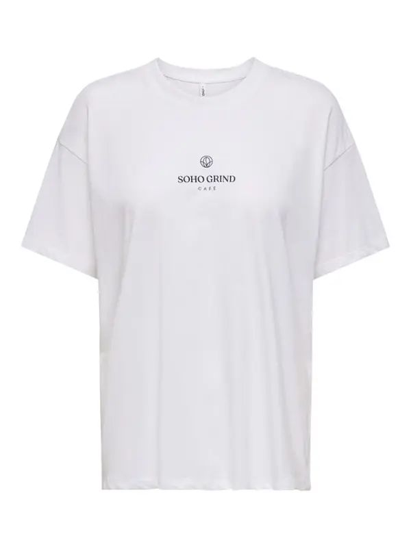 Only ONLY T-shirt Vivvi 15346761 Bijela Regular Fit