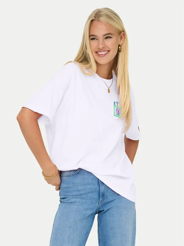 Only ONLY T-shirt Vivvi 15346761 Svijetlo žuta Regular Fit