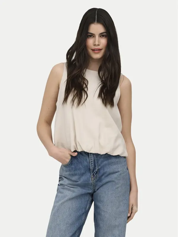 Only ONLY Top Aris 15364287 Bež Loose Fit