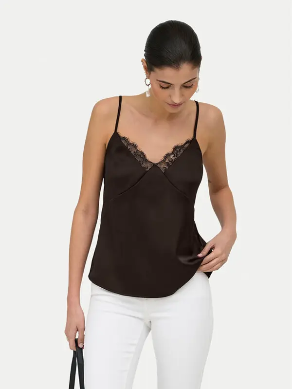 Only ONLY Top Faraya 15380254 Tamno smeđa Regular Fit