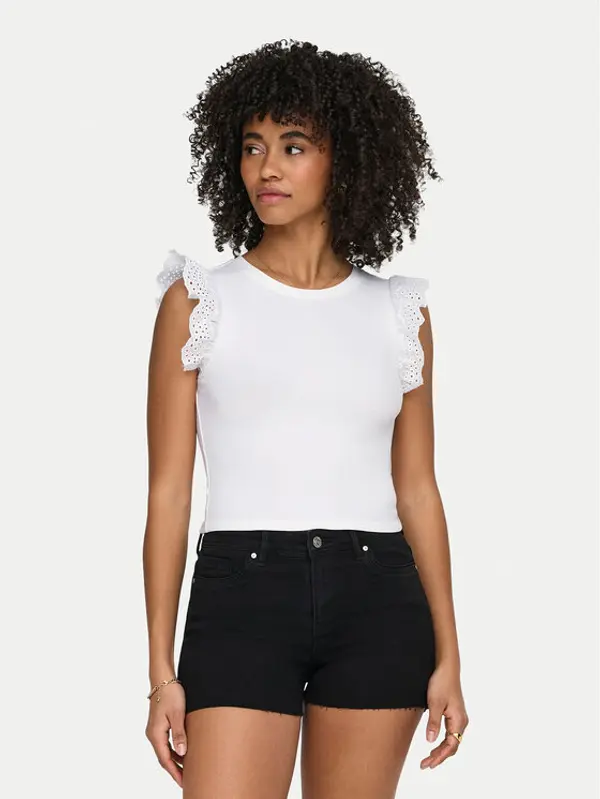 Only ONLY Top Mathilda 15308890 Bijela Regular Fit