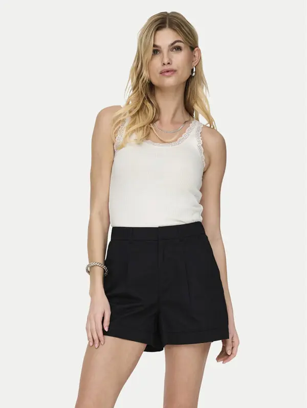 Only ONLY Top Sara 15345994 Krem Slim Fit