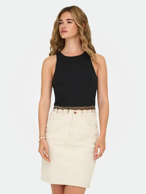 Only ONLY Top Shelly 15325019 Crna Slim Fit