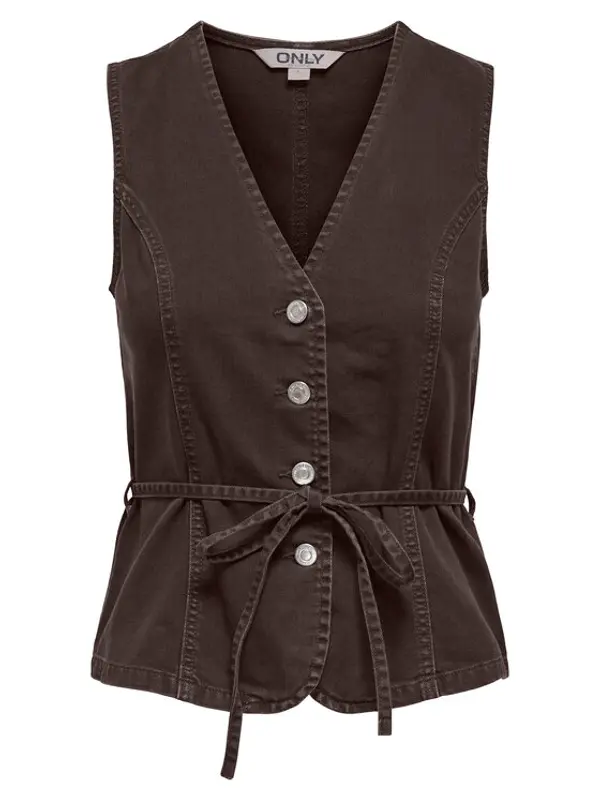 Only ONLY Top Silla 15374051 Smeđa Regular Fit