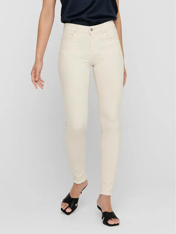 Only ONLY Traperice 15218655 Écru Skinny Fit