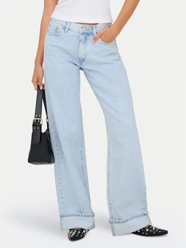 Only ONLY Traperice Ella 15368955 Svijetloplava Wide Leg