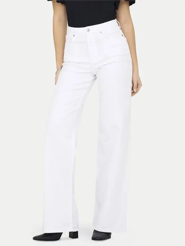 Only ONLY Traperice Madison 15310632 Bijela Wide Leg
