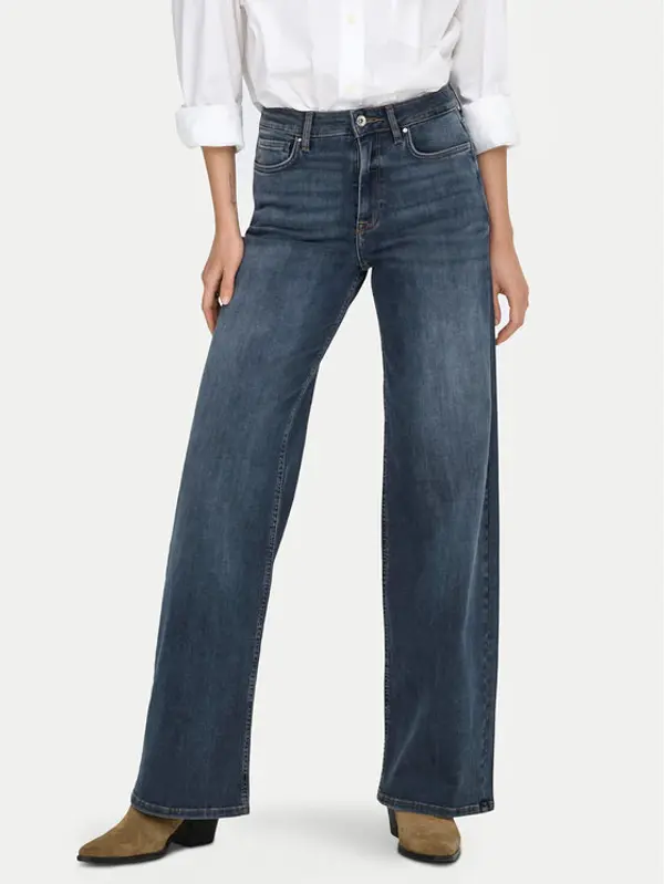 Only ONLY Traperice Madison 15339459 Tamnoplava Wide Leg