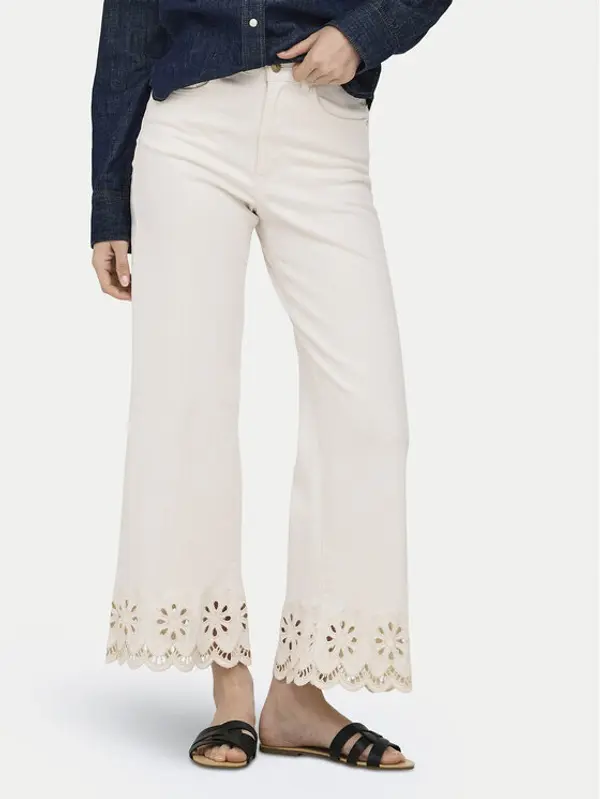 Only ONLY Traperice Madison 15372378 Krem Straight Leg