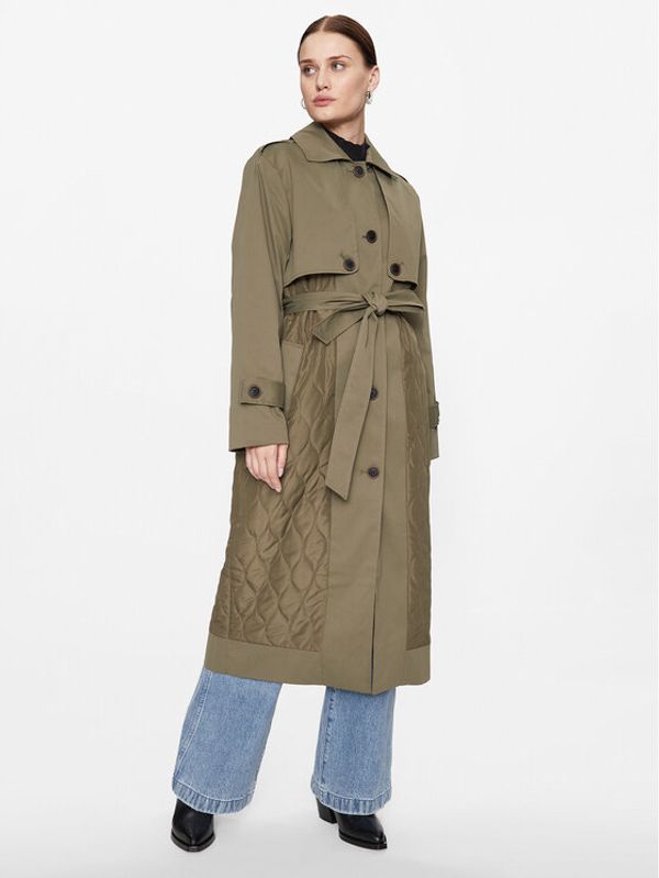 ONLY ONLY Trench 15293269 Zelena Regular Fit