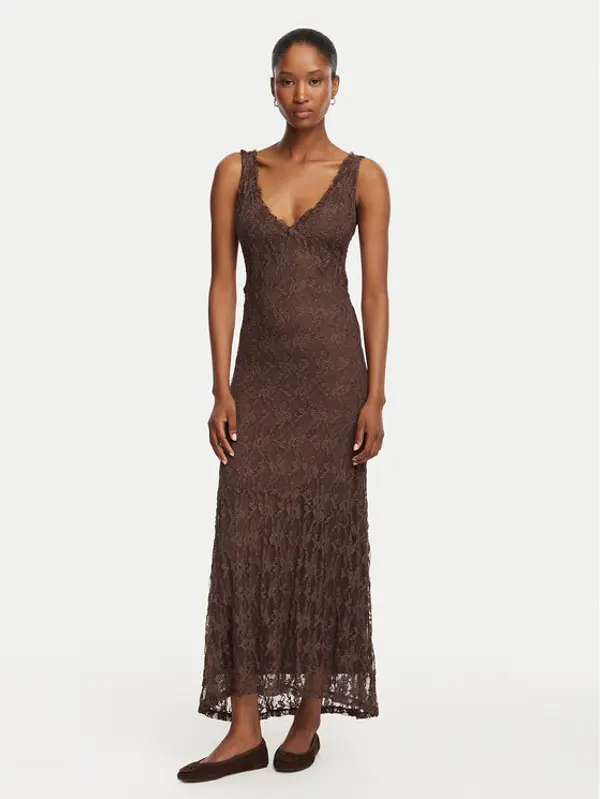 Only ONLY Večernja haljina Albina 15372795 Smeđa Regular Fit