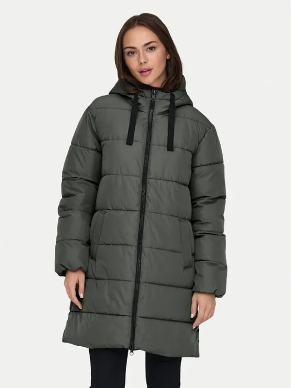 Only ONLY Zimska jakna Clair 15323232 Siva Regular Fit