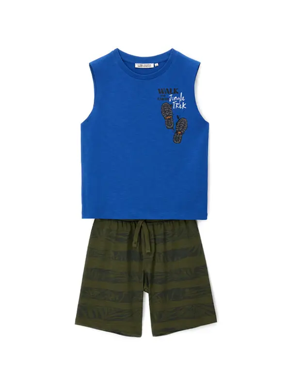 Original Marines Original Marines Set top i hlače DFP4323YM Šarena Regular Fit