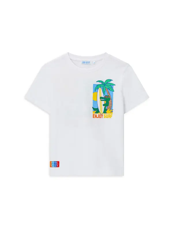 Original Marines Original Marines T-shirt DFP2213CM Bijela Regular Fit