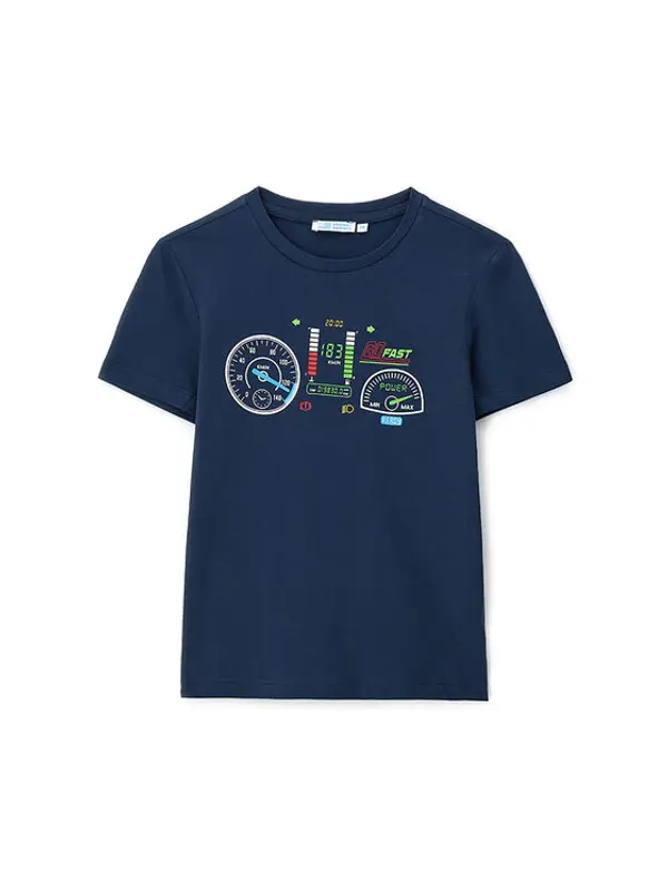 Original Marines Original Marines T-shirt DFP2249CM Tamnoplava Regular Fit