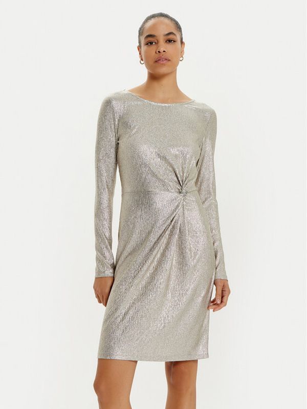 OUI OUI Koktel haljina 88935 Zlatna Slim Fit