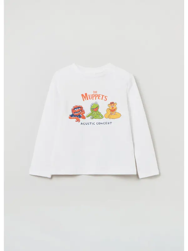 OVS OVS Majica DISNEY 1607620 Bijela Regular Fit