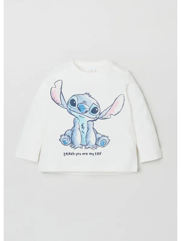 OVS OVS Majica DISNEY 1615077 Bijela Regular Fit