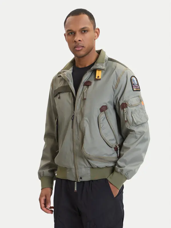 Parajumpers Parajumpers Prijelazna jakna Wes 26SMPMJKMA02 Zelena Regular Fit