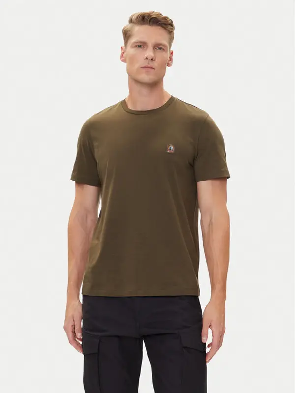 Parajumpers Parajumpers T-shirt Patch 25WMPMTSEY29 Kaki Regular Fit