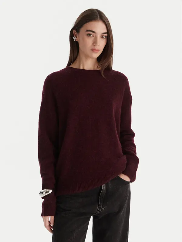 PATRIZIA PEPE Patrizia Pepe Džemper 2K0326/K293-M536 Tamnocrvena Regular Fit