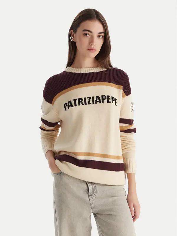 PATRIZIA PEPE Patrizia Pepe Džemper 2K0352/K298-YA34 Écru Regular Fit