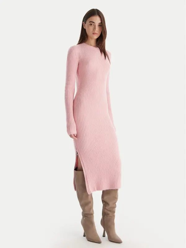 PATRIZIA PEPE Patrizia Pepe Džemper haljina 2A2996 K294 Ružičasta Regular Fit