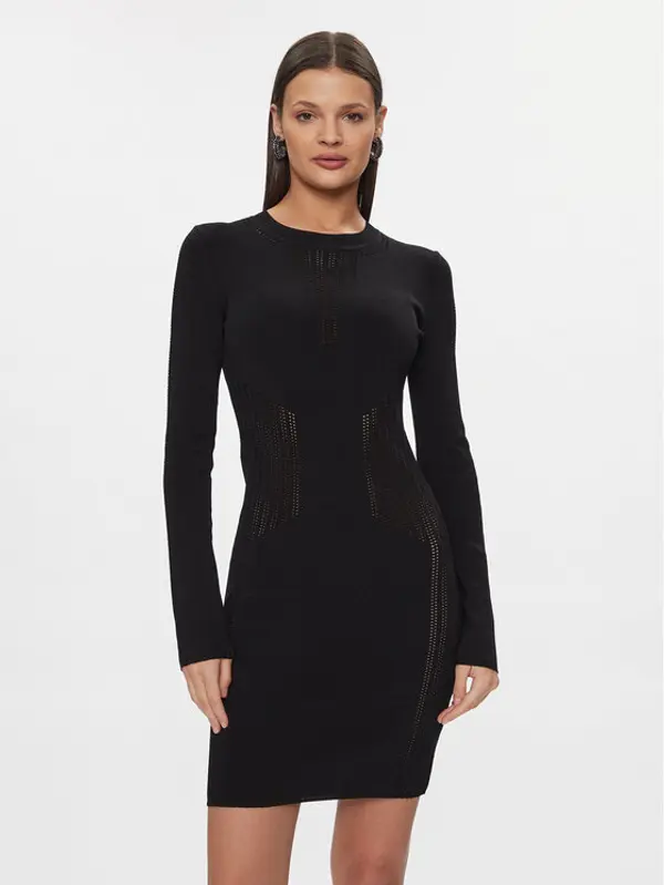 PATRIZIA PEPE Patrizia Pepe Džemper haljina 8A1295/K7I5-K103 Crna Slim Fit