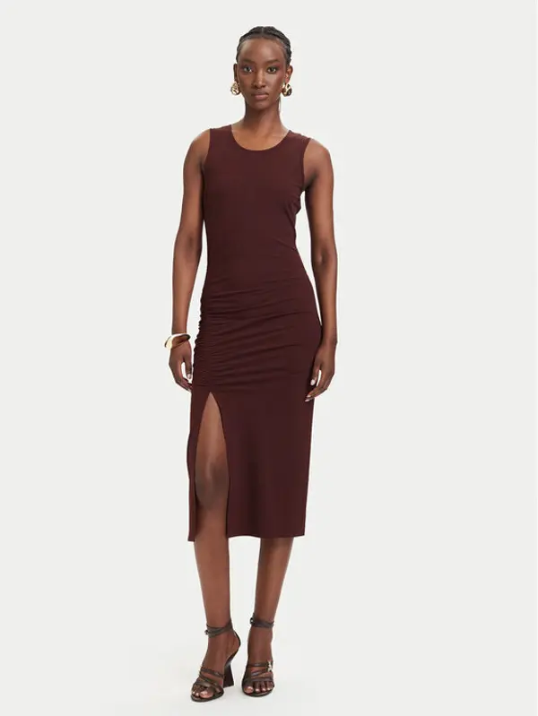 PATRIZIA PEPE Patrizia Pepe Haljina za svaki dan 2A3081/JZ26-B887 Smeđa Slim Fit