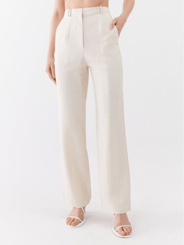Patrizia Pepe Patrizia Pepe Hlače 2P1491/A052-W347 Écru Straight Fit