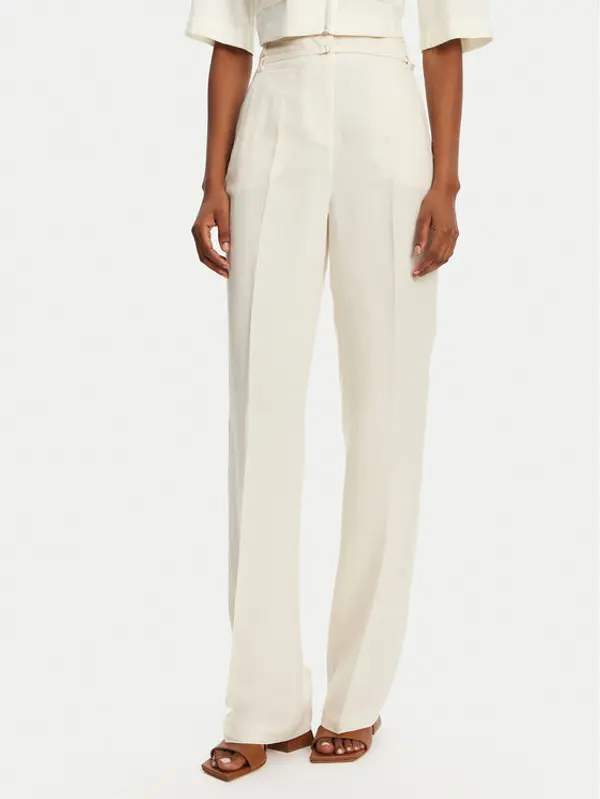 PATRIZIA PEPE Patrizia Pepe Hlače 2P1659 A052 B823 Écru Regular Fit